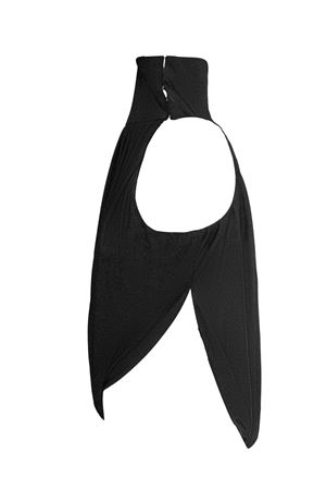 Black viscose high-neck top FRANCESCO MURANO | 242T05999